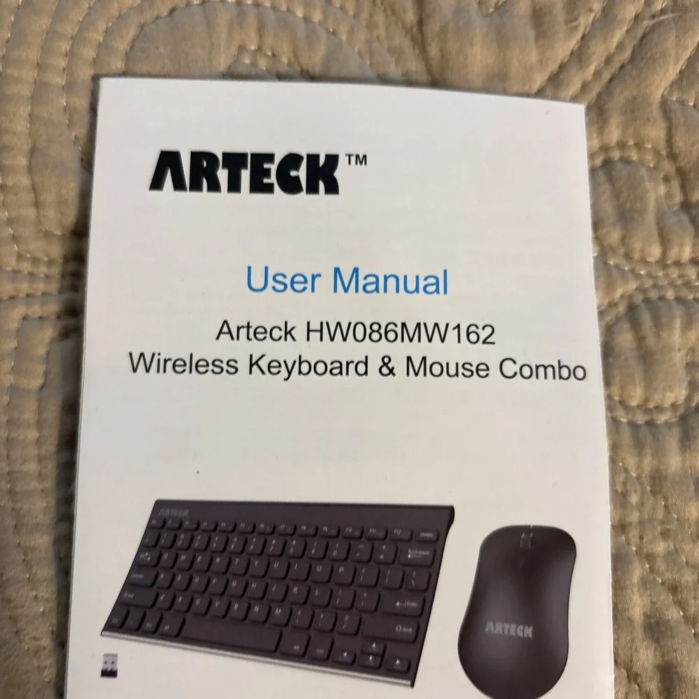 Arteck Slim Wireless Keyboard HW086 & Mouse MW162 Bundle, Rechargeable